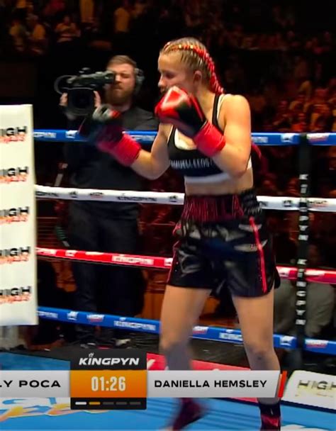 Model Daniella Hemsley baring it all on camera after her unanimous decision win against Aleksandra Daniel at a Kingpyn Boxing event has been criticised by some of boxing's biggest names.